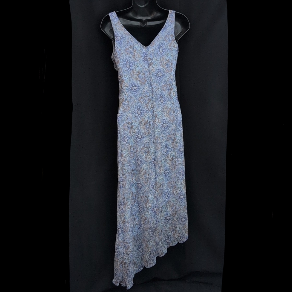 Blue and Brown Paisley Iz Byer Dress - Picture 3 of 7